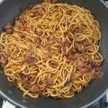 El cooksnap de Blanca Falcón Cidre cuando hizo Tallarines al wok.
