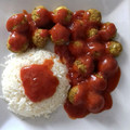 El cooksnap de Jonas Cobos cuando hizo Albóndigas de soja texturizada.