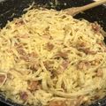 El cooksnap de Annuska Perera cuando hizo Pasta a la carbonara italiana.