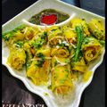 Keya Mandal's cooksnap of when they made খান্ডভি (Khandvi recipe in Bengali).