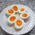 El cooksnap de Karen Zubiaurre cuando hizo Huevos duros.