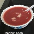 Madhuri Shah's cooksnap of when they made बीट गाजर सूप (beet gajar soup recipe in marathi).