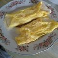 El cooksnap de Cande Serrano cuando hizo Omelette con jamón y queso.