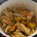 El cooksnap de Florencia Echevarria cuando hizo Guiso de fideos con pollo.