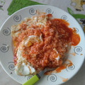 El cooksnap de marimarlo70 cuando hizo Arroz a la cubana🍚🍅🍳.