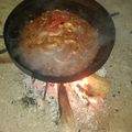 El cooksnap de Ariel Y Eli cuando hizo Chorizos a la pomarola en disco de arado.