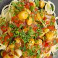 El cooksnap de yooko cuando hizo Spaghetti con ostiones.