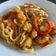 El cooksnap de Estrella Balbi cuando hizo Fettuccini con camarones y hongos shiitake.