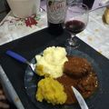 El cooksnap de María Belén cuando hizo Pechito de cerdo al vino tinto con puré de batata.