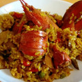 El cooksnap de Esther Ariza Sánchez cuando hizo Arroz con bogavante y pollo.