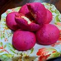 Cooksnap dari MamaSam untuk resep Red Dragon Fruit Bun - Banh Mi Thanh Long Nui