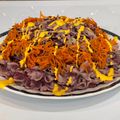 il Tayebeh quando ha preparato Tagliatelle viola con senape ed erbe aromatiche