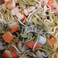 El cooksnap de Pilar Marsil cuando hizo Spaghetti negro con gambas, gulas y chaca.