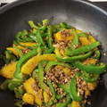 Cooksnap dari Dina untuk resep Kabocha paprika tumis daging giling