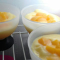 El cooksnap de Mariana cuando hizo Mousse de durazno.