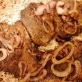 El cooksnap de Yamilka Fernandez cuando hizo Bistec de res encebollado, acompañado con salsa de cilantro..