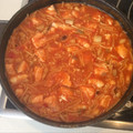 El cooksnap de granainos family cuando hizo Guiso de fideos con salmón y gambas.