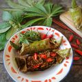 Cooksnap dari iiswatizain untuk resep Pepes: Ikan Woku Daun Ubi/Singkong (Pedas)
