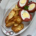 El cooksnap de Duniesky Martínez López cuando hizo Huevos a la escocesa con chorizo y patatas paja.