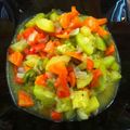El cooksnap de Alejandra cuando hizo Fideos de calabacín con verduras.