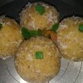 Jyoti Bansal's cooksnap of when they made Besan ladoo.