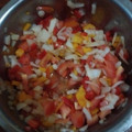 El cooksnap de Mario H. Davi cuando hizo Salsa Criolla.