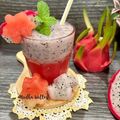 Madhu Walter का कुकस्नैप जब उन्होंने ड्रैगन फ्रूट स्मूदी (dragon fruit smoothie recipe in Hindi) बनाया था।