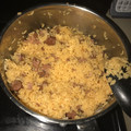 El cooksnap de andreamayol cuando hizo Arroz con salchichas de Puerto Rico.