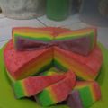 Cooksnap dari Sagita Santoso untuk resep Simple Steam Rainbow cake with strawberry jam and Ceddar Chesse