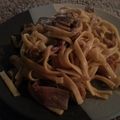 zabin's cooksnap of when they made Shrimp Scampi with Linguini.