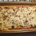 Emilee Craver's cooksnap of when they made Bacon Double cheeseburger pizza.