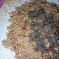 Hally88 's cooksnap of when they made Jollof rice and turkey.