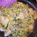 El cooksnap de sabry cuando hizo Pollo con crema de verdeo y hongos de pino en conserva o champiñones.