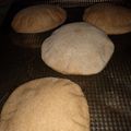 El cooksnap de Claudia Claros cuando hizo Pan árabe integral.
