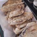 El cooksnap de Francisco Saavedra cuando hizo Fritos de berenjena con puré de papas al oliva ❤️🍆🥔🌿.