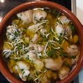 El cooksnap de Cocina Seignalet cuando hizo Cocochas de bacalao y gulas.