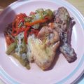 El cooksnap de marilyn martinez cuando hizo Pollo al vino blanco sobre colchón de verduras.