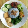 Cooksnap dari Riana Sudanti untuk resep 115. Nasi Liwet Bunga Telang aka Nasi Kerabu Malaysia 💙