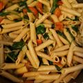 El cooksnap de Nancy Estrada cuando hizo Pasta integral con espinacas.