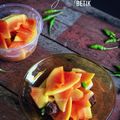 Cooksnap Cik Roshie semasa beliau membuat Jeruk Betik (Tanpa bahan pengawet).
