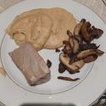 El cooksnap de Toni jimenez cuando hizo Atún con crema de puerros y setas salteadas.