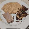 El cooksnap de Toni jimenez cuando hizo Atún con crema de puerros y setas salteadas.