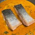 Sonia's cooksnap of when they made Salmon Red curry.