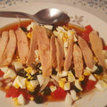 El cooksnap de Miguel cuando hizo Mojete (ensalada con tomate de lata de conserva).