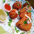 Lovely Agrawal का कुकस्नैप जब उन्होंने कंद के समोसा (Kand ke samosa recipe in hindi) बनाया था।