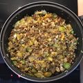 El cooksnap de Nacho Albarrán cuando hizo Revuelto de berenjena.