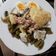 El cooksnap de ade cuando hizo Ensalada templada de judías verdes, atún y espárragos con salsa de aguacate y queso light.