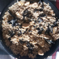 El cooksnap de carles cuando hizo Arroz con pollo y setas "trompeta negra".