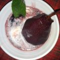El cooksnap de Anita cuando hizo Pera al vino tinto.