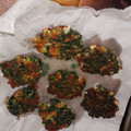 El cooksnap de Elizabeth Zaragoza cuando hizo Tortitas de espinaca con queso.
